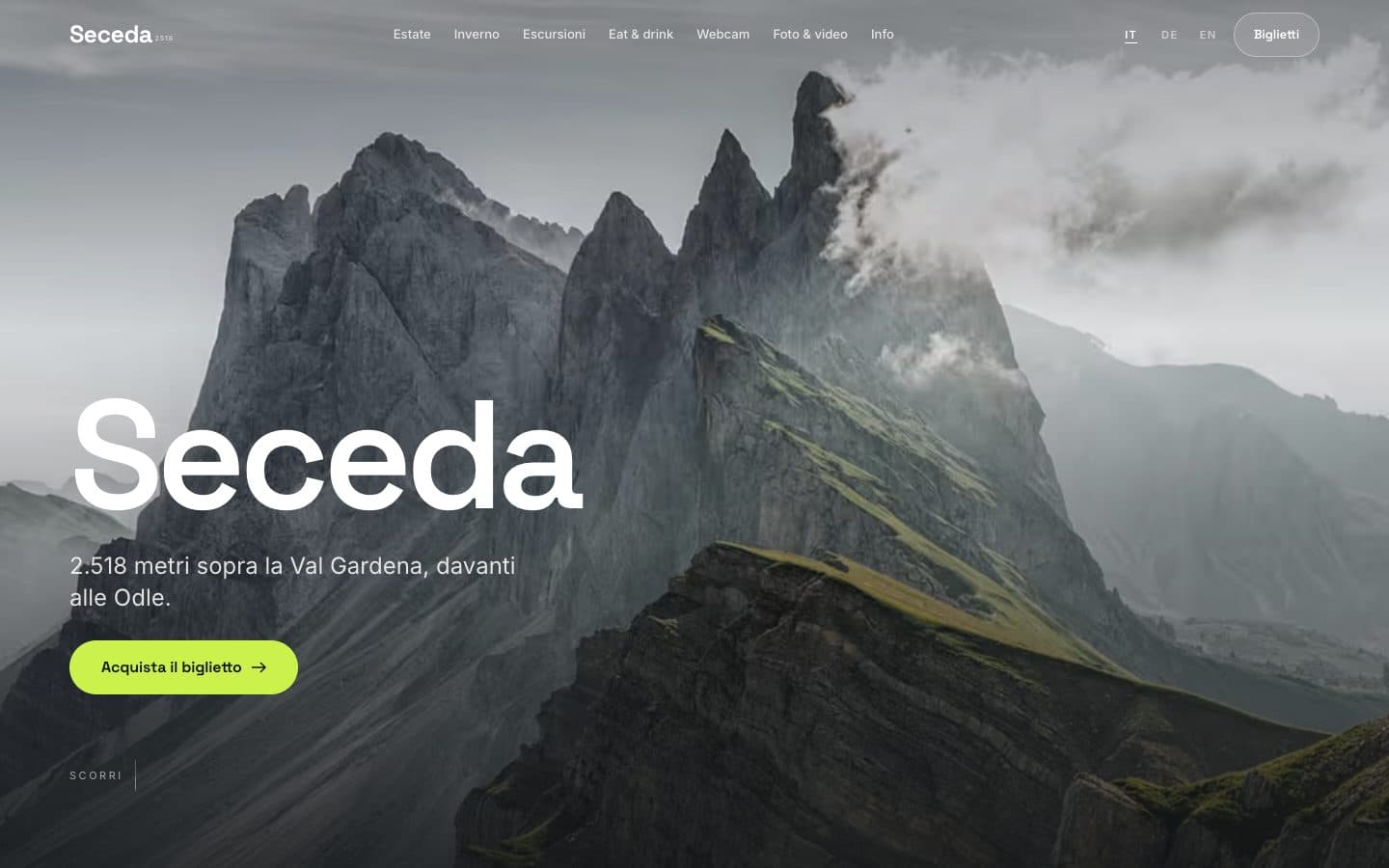 Seceda: schermata 1